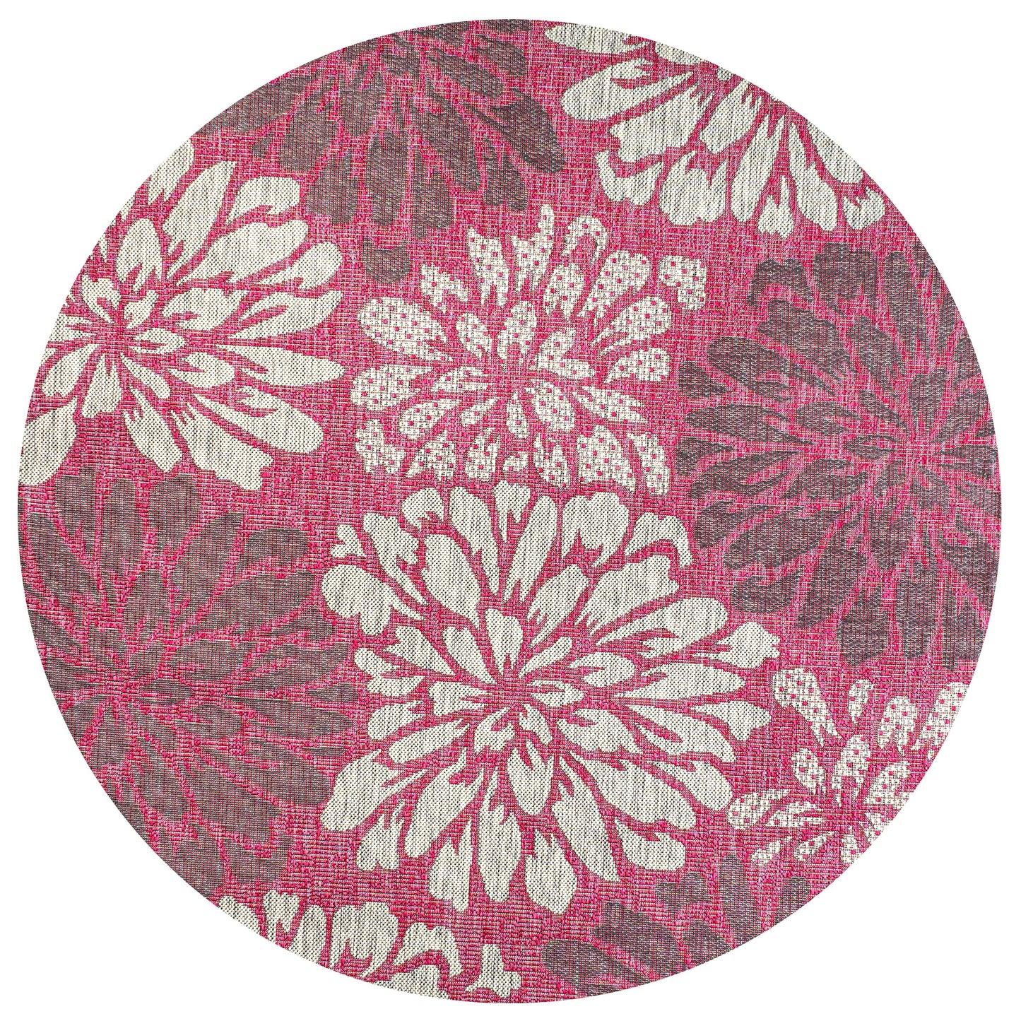 JONATHAN Y Floral Textured Weave Indoor/Outdoor Area Rug