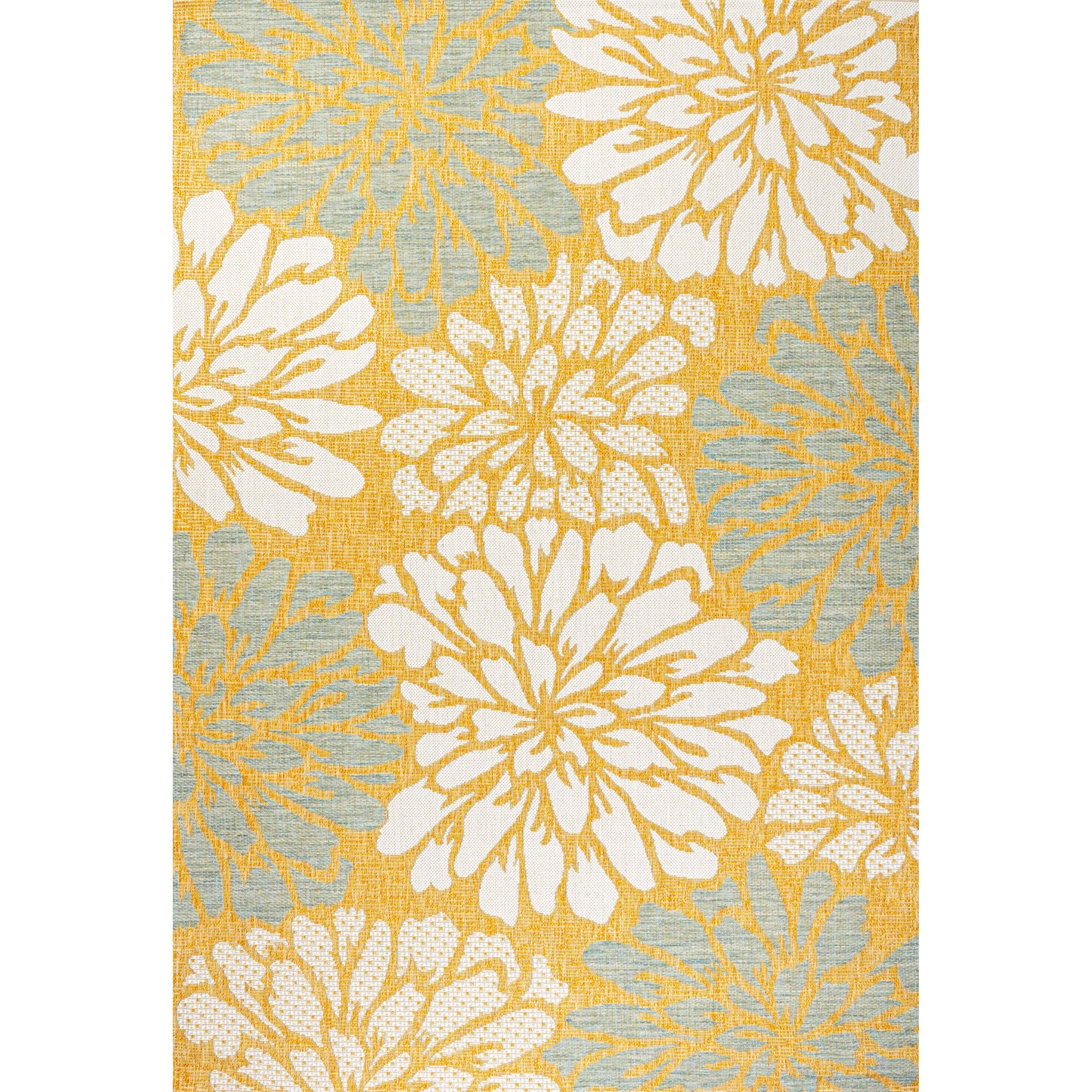 JONATHAN Y Floral Textured Weave Indoor/Outdoor Area Rug