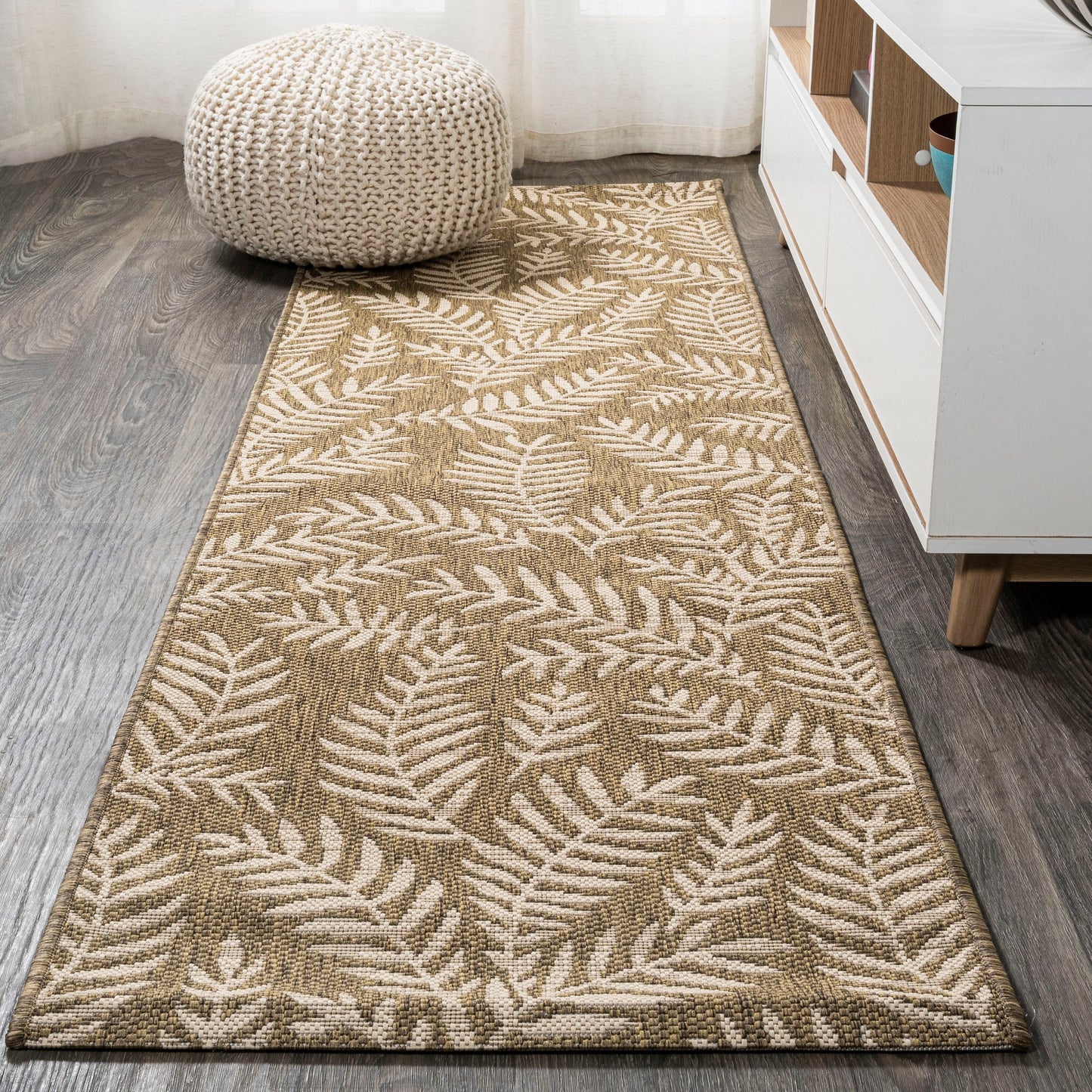 JONATHAN Y Galon Palm Frond Indoor/Outdoor Area Rug