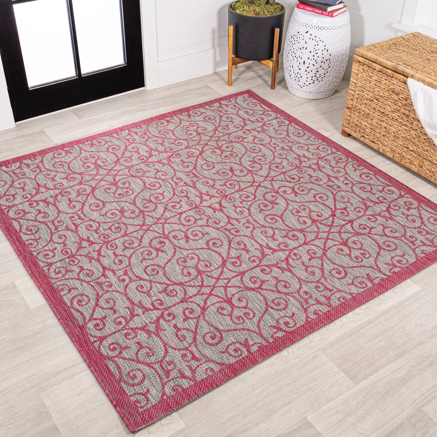 JONATHAN Y Ourika Textured Weave Indoor/Outdoor Area Rug
