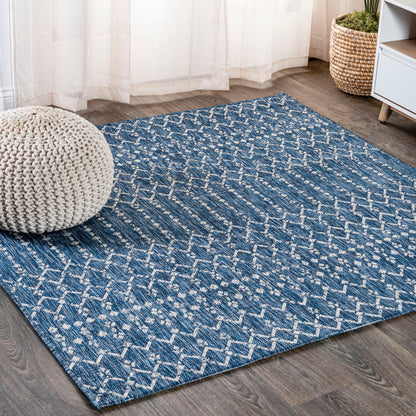 JONATHAN Y Trebol Moroccan Geometric Textured Weave Indoor/Outdoor Area Rug