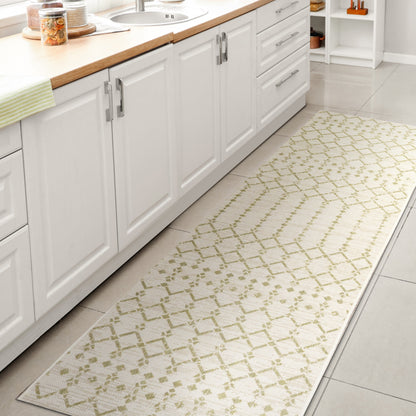 JONATHAN Y Trebol Moroccan Geometric Textured Weave Indoor/Outdoor Area Rug