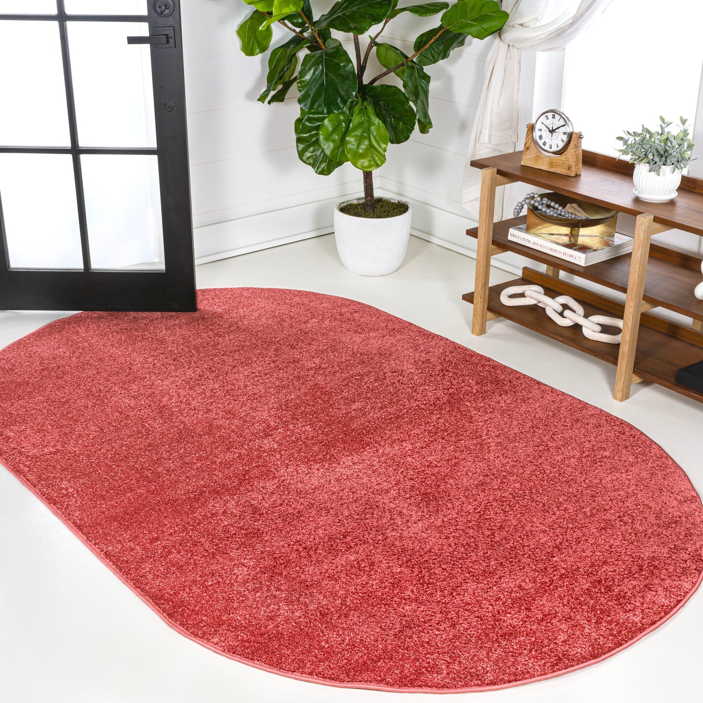 JONATHAN Y Tumbling Solid Low-Pile Area Rug