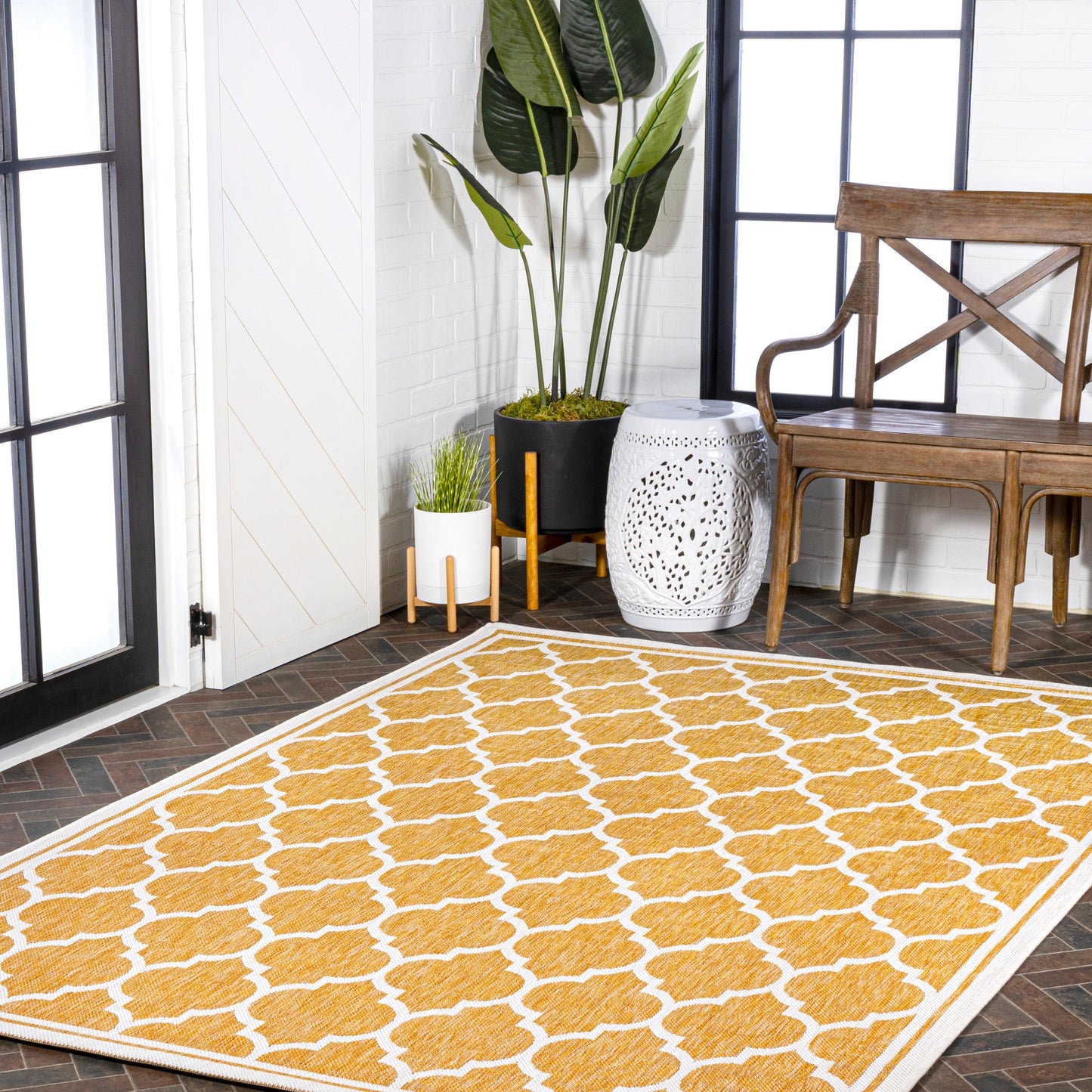 JONATHAN Y Zinnia Textured Weave Indoor/Outdoor Area Rug