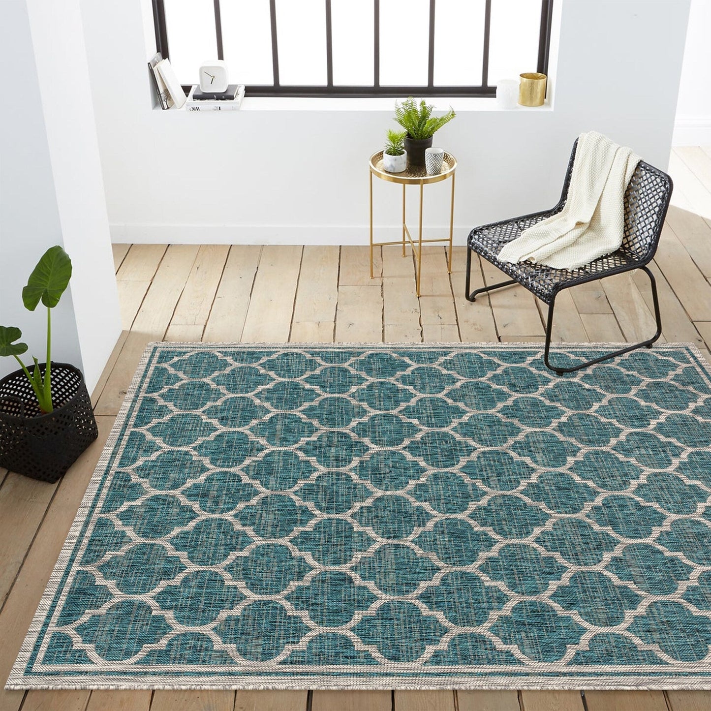 JONATHAN Y Zinnia Textured Weave Indoor/Outdoor Area Rug