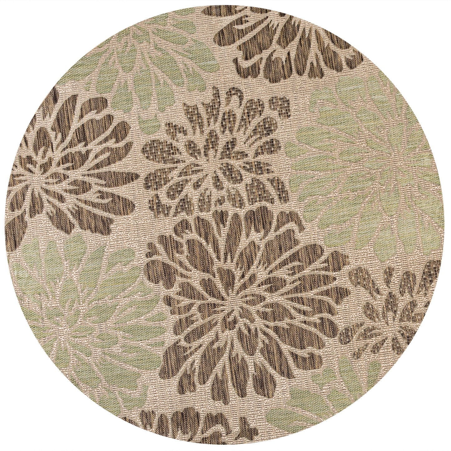 JONATHAN Y Floral Textured Weave Indoor/Outdoor Area Rug