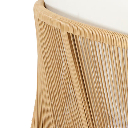 Jabe Ensemble de chaises de jardin en acajou et rotin par Christopher Knight Home