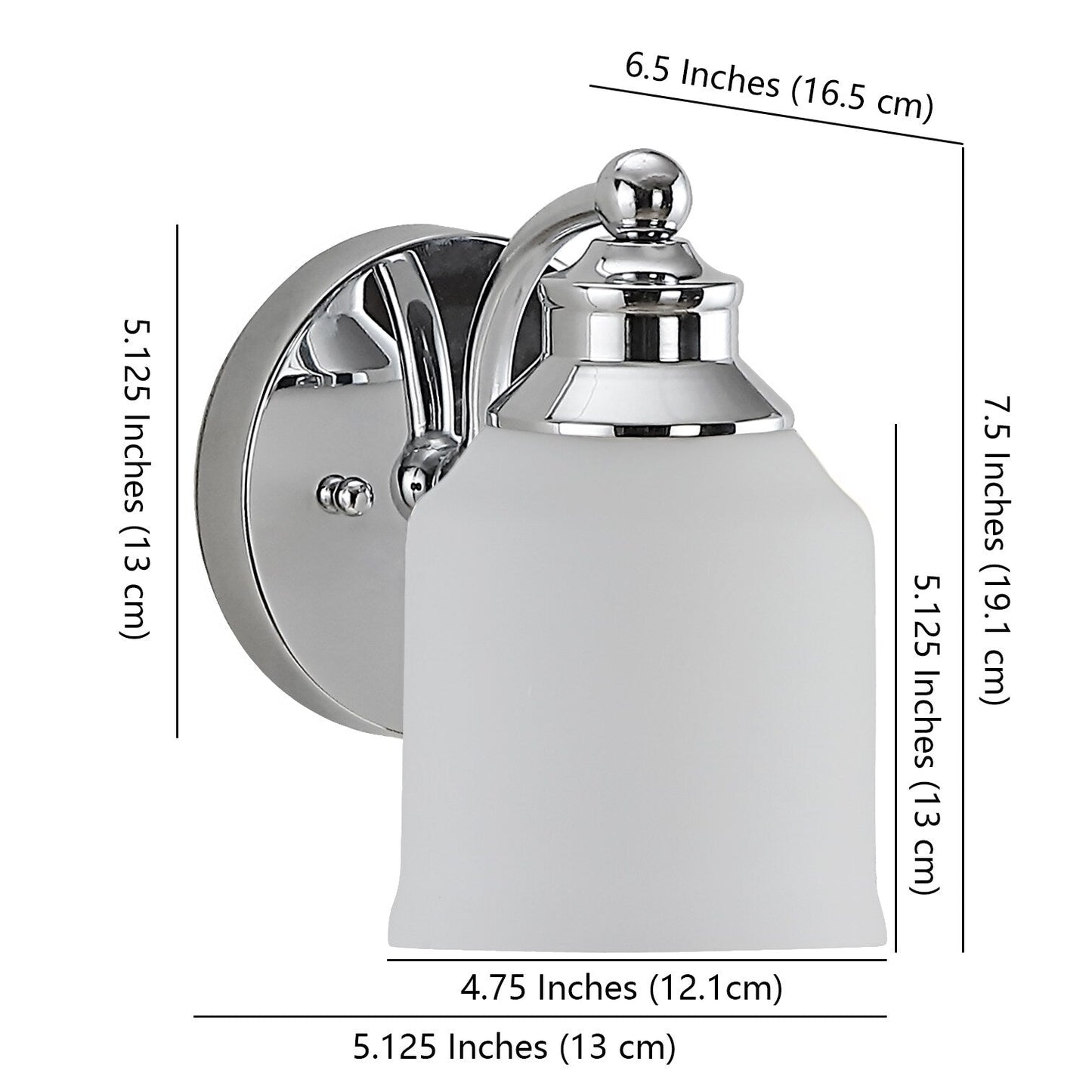 Jayne Iron/Frosted Glass Farmhouse Cottage LED Vanity Light, by JONATHAN Y