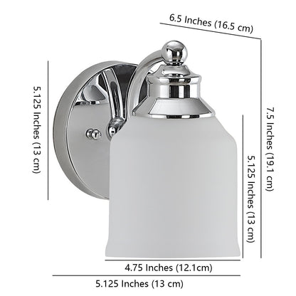 Jayne Iron/Frosted Glass Farmhouse Cottage LED Vanity Light, by JONATHAN Y