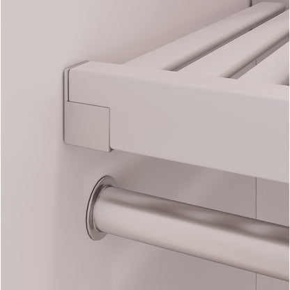 Système de placard à armoire en bois massif John Louis Home, blanc