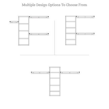 Système de rangement Simplicity en bois massif de John Louis Home, couleur acajou rouge.