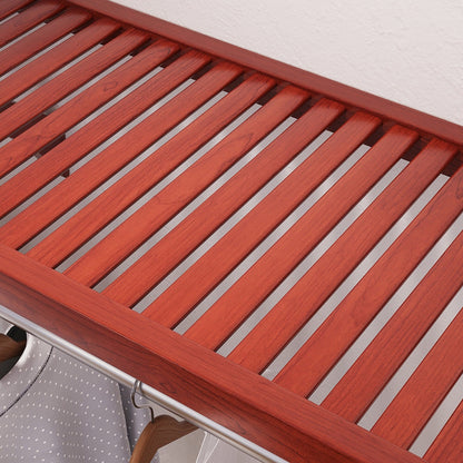 Système de rangement Simplicity en bois massif de John Louis Home, couleur acajou rouge.