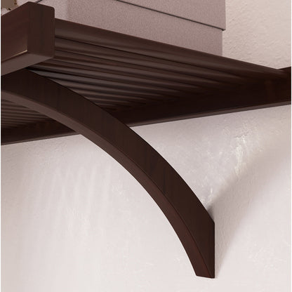 Système de rangement à armoire intégrée en bois massif John Louis Home, modèle Simplicity, couleur espresso.