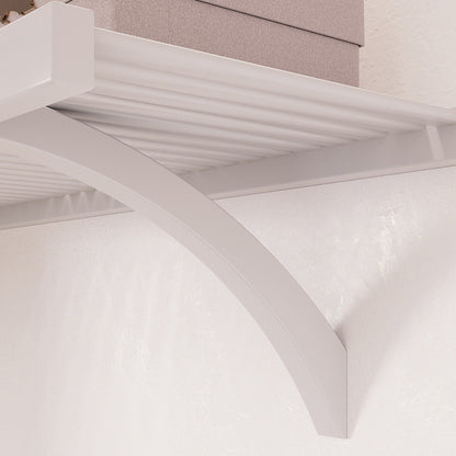 Système de placard à armoire en bois massif John Louis Home avec 3 tiroirs, blanc.