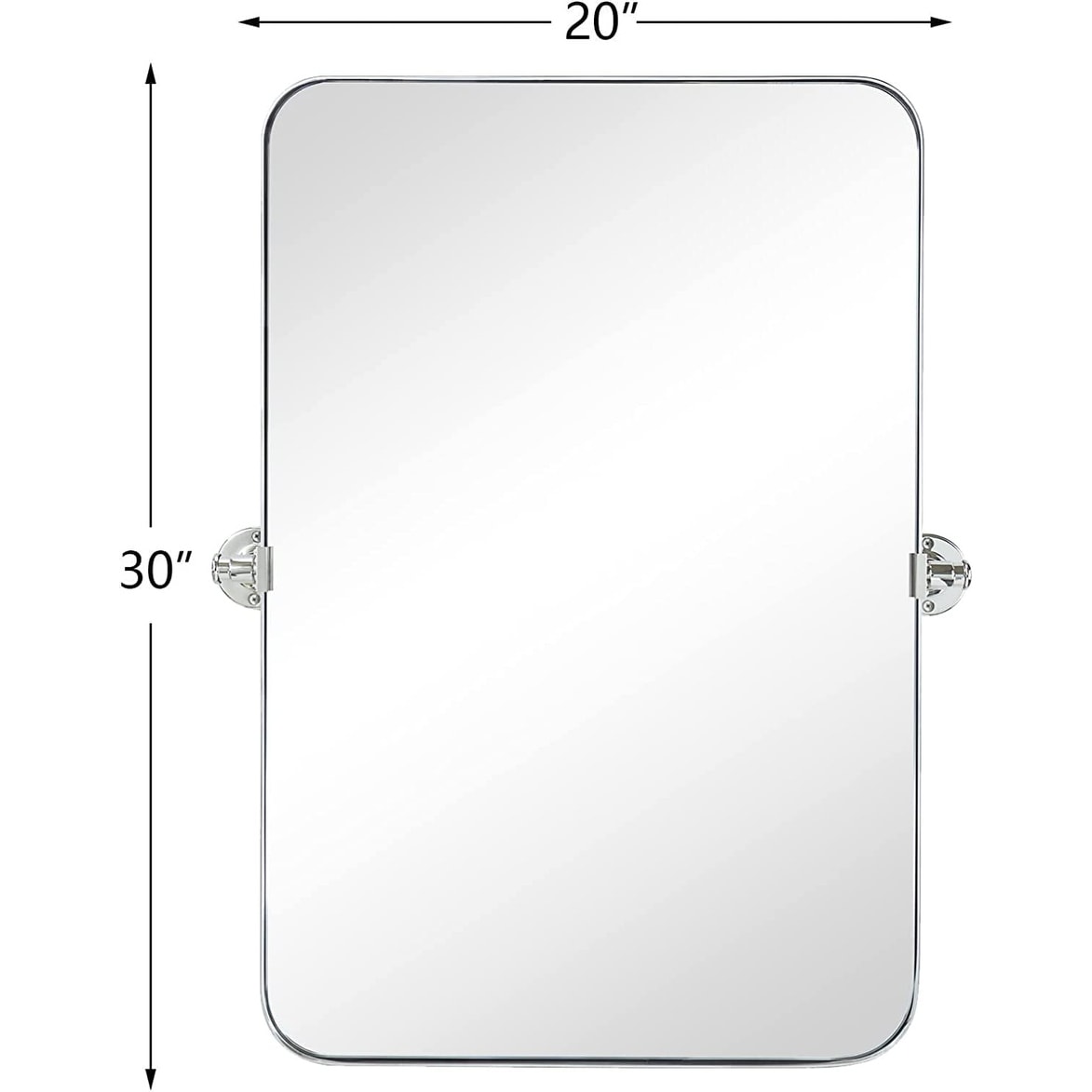 TEHOME Jonathan Miroir mural rectangulaire pivotant et inclinable en métal