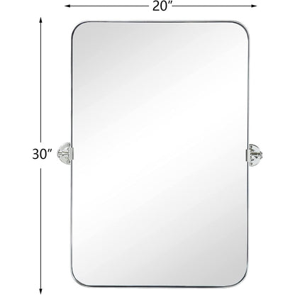 TEHOME Jonathan Miroir mural rectangulaire pivotant et inclinable en métal