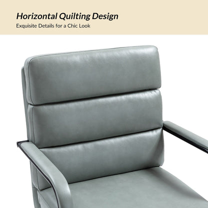 Chaise de bureau moderne Joseph en simili cuir avec verrouillage d'inclinaison et basculement central de HULALA HOME