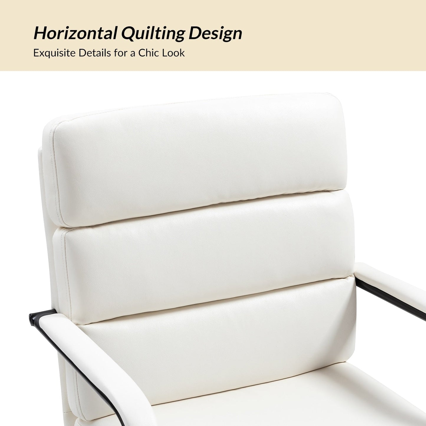 Chaise de bureau moderne Joseph en simili cuir avec verrouillage d'inclinaison et basculement central de HULALA HOME