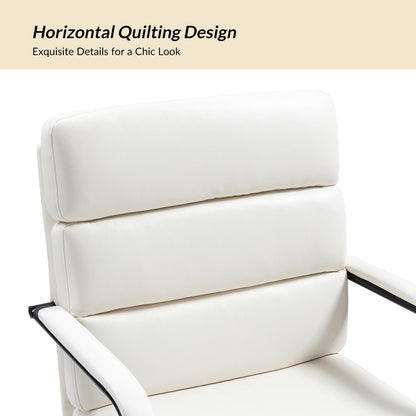 Chaise de bureau moderne Joseph en simili cuir avec verrouillage d'inclinaison et basculement central de HULALA HOME