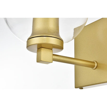 Julian 1 Light Black and Clear Bath Sconce