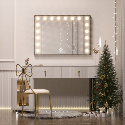 Keonjinn Miroir de maquillage LED Hollywood avec 15/18 lumières LED
