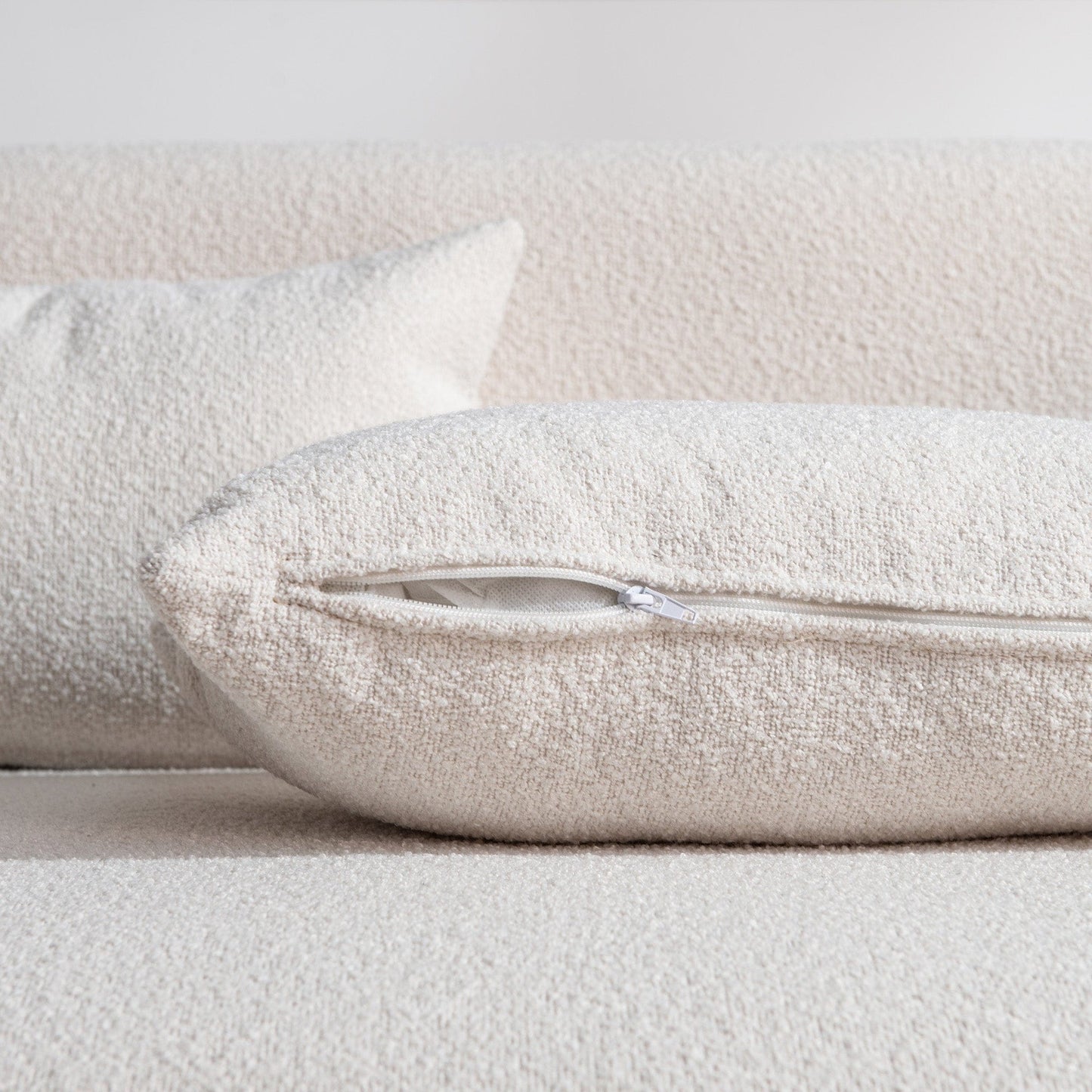 KINWELL Canapé 2 places en boucle avec coussins