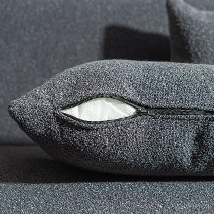 KINWELL Canapé 2 places en boucle avec coussins