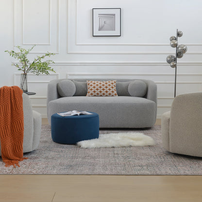 KINWELL Canapé 2 places en boucle avec coussins