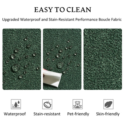 KINWELL Canapé 2 places en boucle avec coussins