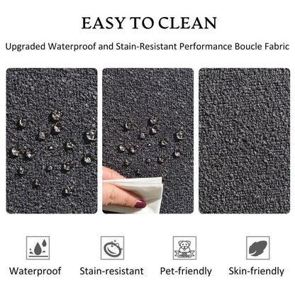 KINWELL Canapé 2 places en boucle avec coussins