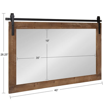 Kate and Laurel Cates Miroir mural rectangulaire rustique