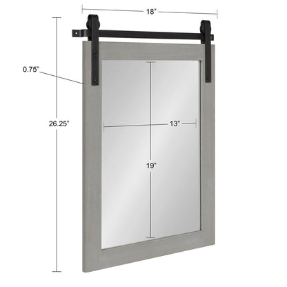 Kate and Laurel Cates Miroir mural rectangulaire rustique