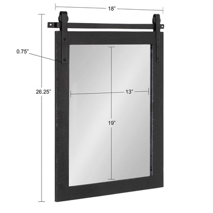Kate and Laurel Cates Miroir mural rectangulaire rustique