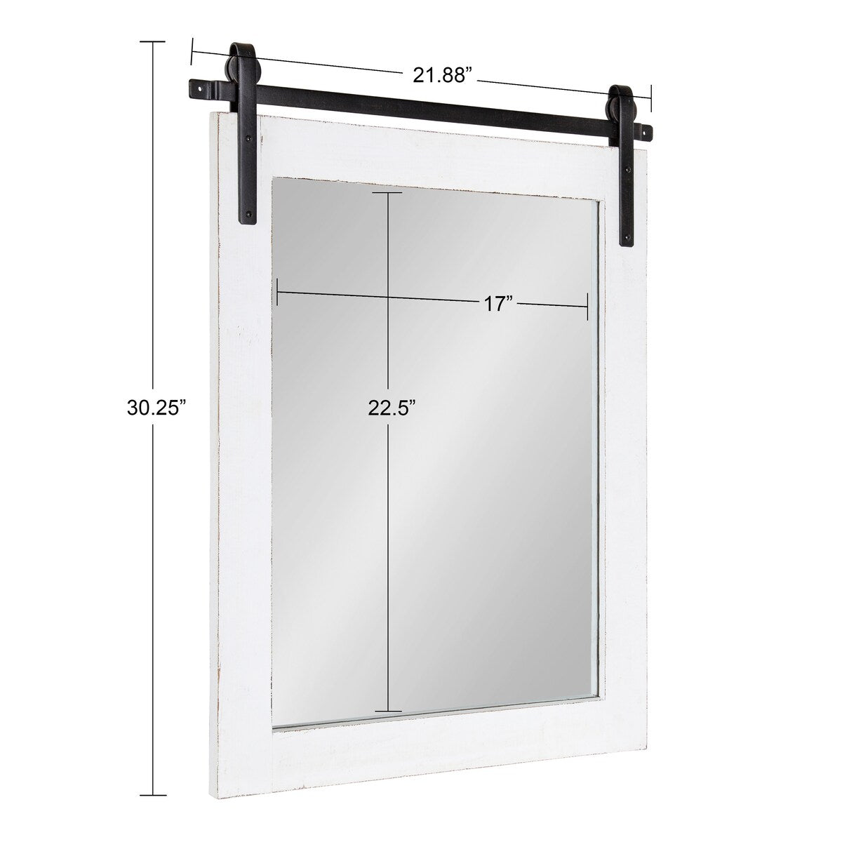 Kate and Laurel Cates Miroir mural rectangulaire rustique