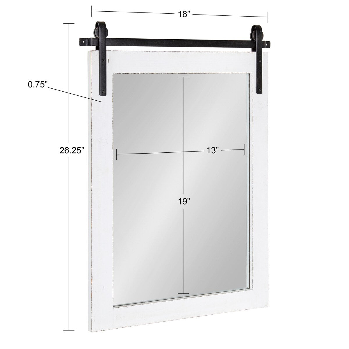 Kate and Laurel Cates Miroir mural rectangulaire rustique