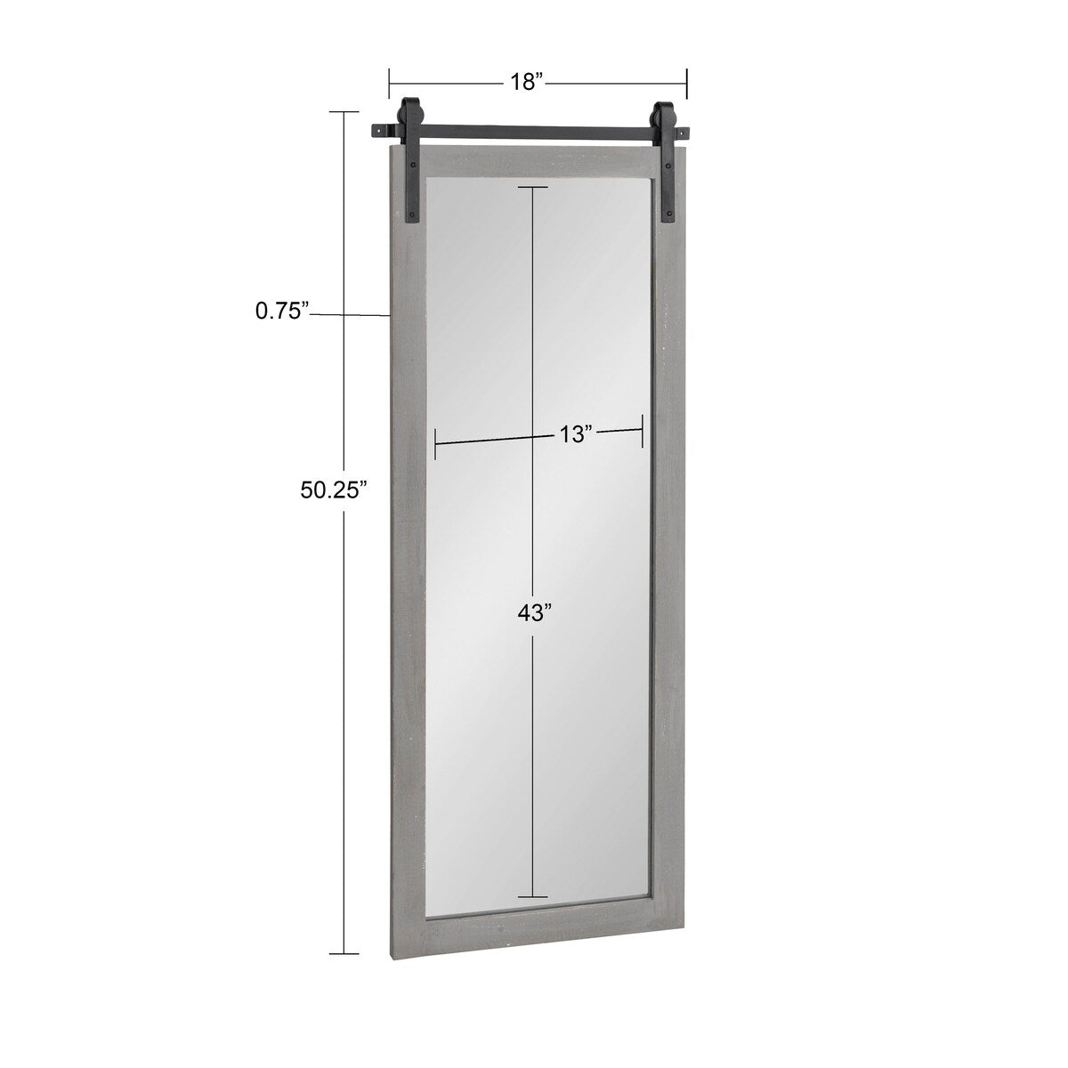 Kate and Laurel Cates Miroir mural rectangulaire rustique