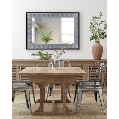 Kate and Laurel Deely Miroir mural en bois et métal