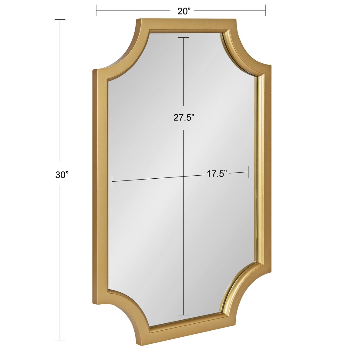 Kate and Laurel Hogan Scalloped Wood Framed Mirror