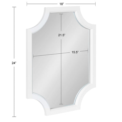 Kate and Laurel Hogan Scalloped Wood Framed Mirror