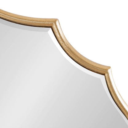 Kate and Laurel Leanna Miroir mural ovale à bords festonnés