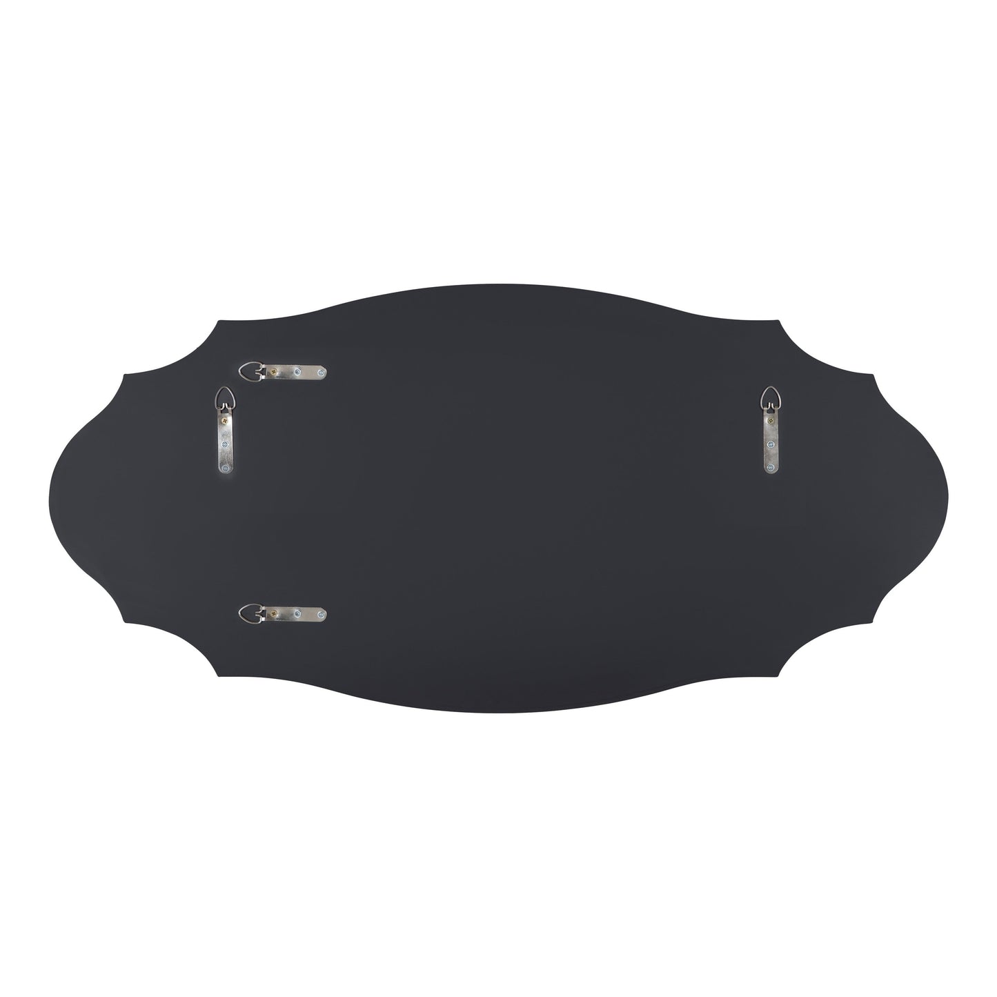 Kate and Laurel Leanna Miroir mural ovale à bords festonnés