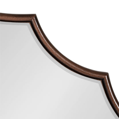 Kate and Laurel Leanna Miroir mural ovale à bords festonnés