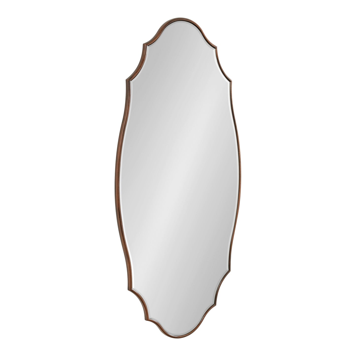 Kate and Laurel Leanna Miroir mural ovale à bords festonnés