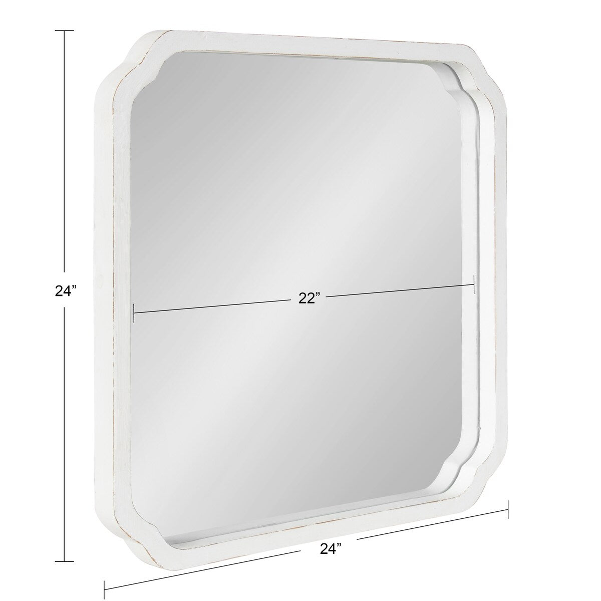 Miroir mural carré en bois Marston de Kate and Laurel