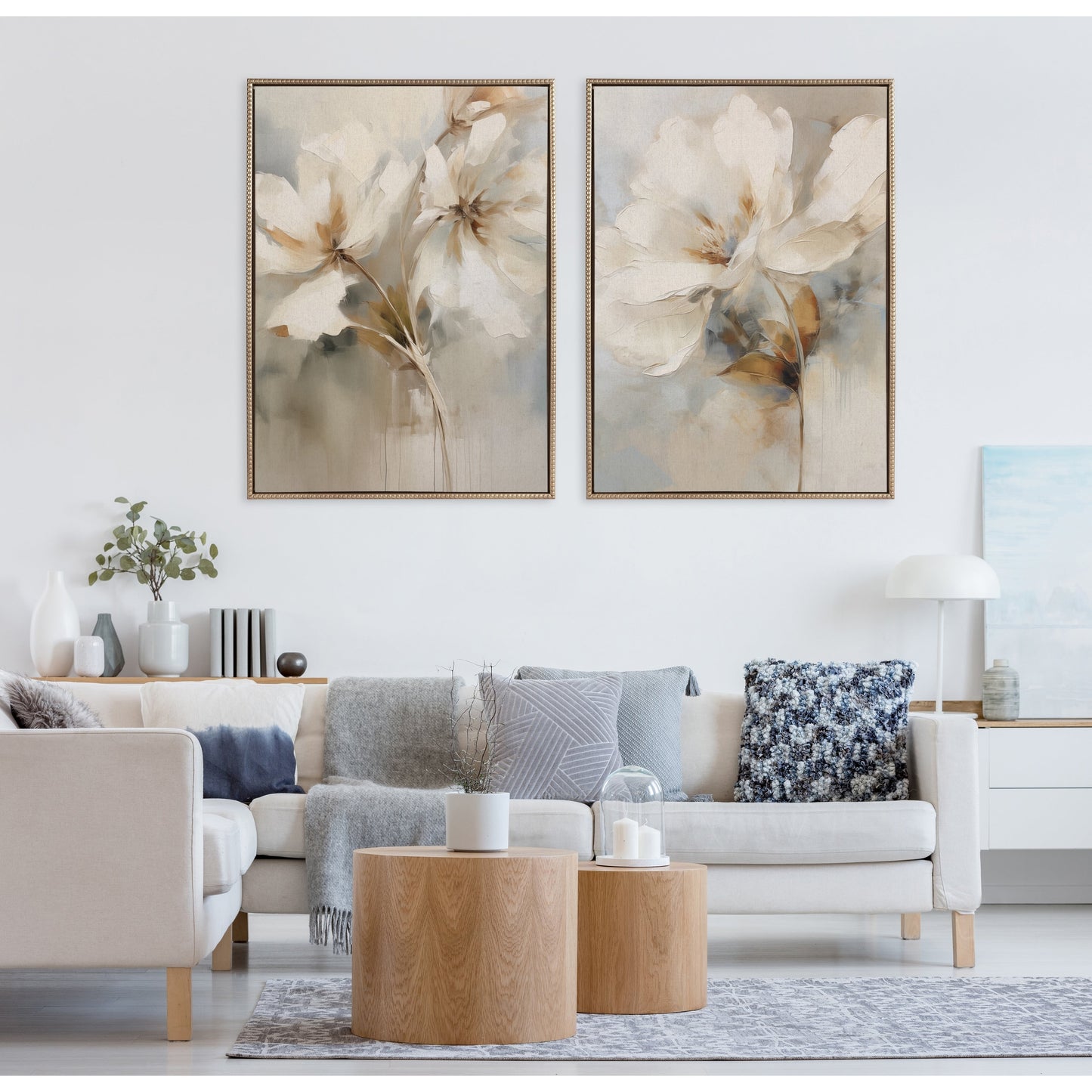 Toile botanique abstraite à perles Sylvie de Kate and Laurel