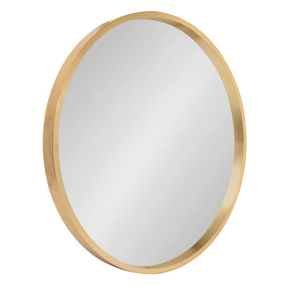 Kate and Laurel Travis Round Wood Accent Wall Mirror