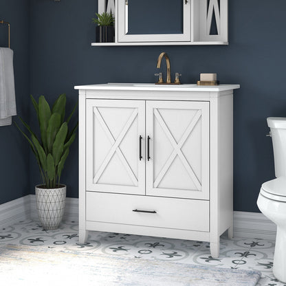 Meuble-lavabo de salle de bain Key West 32W avec lavabo de Bush Furniture