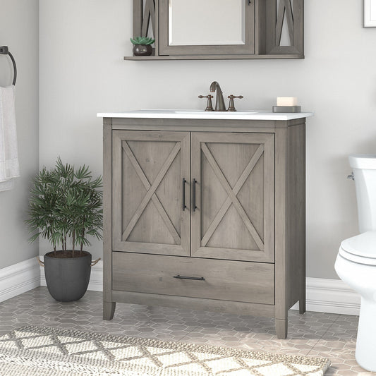 Meuble-lavabo de salle de bain Key West 32W avec lavabo de Bush Furniture