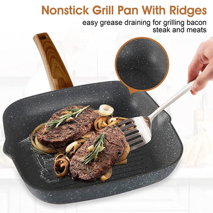 Kitchen Academy 12/30-piece Nonstick Induction Cookware Set