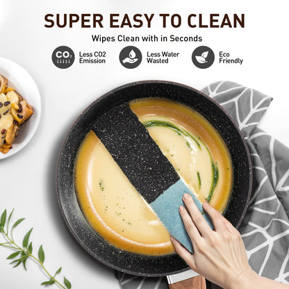 Ensemble de cuisine 15 pièces Kitchen Academy avec revêtement antiadhésif en granit